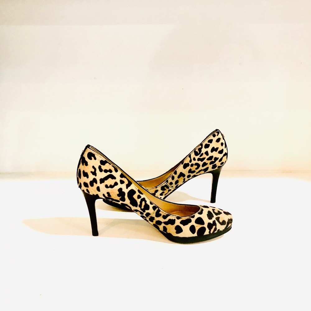 Ivanka Trump horse hair cheetah pumps